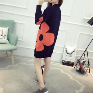 Fdfklak Casual gebreide wollen trui herfst winter knit truien voor zwangere vrouwen lange moederschap trui zwangerschap kleding