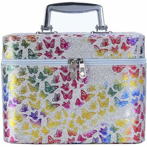 Professionele vrouwen cosmetische geval grote capaciteit cosmetica opslag draagbare koffer make up tas