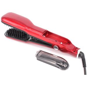 2022 Stoom Stijltang Borstel Titanium Ceramic Flat Iron Professionele Elektrische Haar Kam Snelle Haar Stijltang