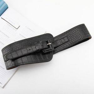 Vrouwen Pu Lederen Tailleband Brede Riem Vintage Elastische Shirt Cumberbanden Body Corset Broeksbanden Koreaanse Effen Kleur Mode Riemen