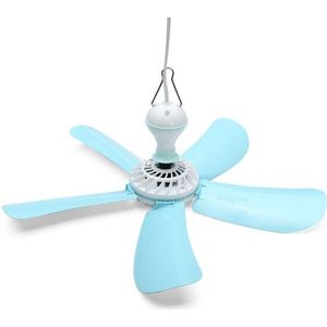 Blauw 220V 7W Kleine Lake Groene Energiebesparende Ventilator Wind Huishoudelijke Elektrische Muggen Killer Mini Plafond Cool ventilator Met 5 Bladeren