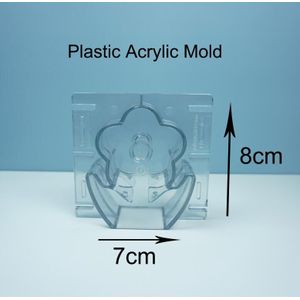 Leuke Bloem Handgemaakte Kaars Siliconen Mal 3D Bloemen Aroma Kaars Plastic Acryl Mallen