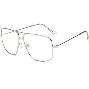 Desoldelos Vintage Gold Metal Frame Brillen Heren Dames Zonnebril Retro Vierkante Optische Lens Eyewear Nerd Clear Lens Bril