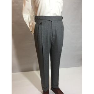 Broek Voor Mannen Britse Retro Wol Tweed Broek Herfst Hoge Taille Broek Broek Dragen Gentleman Broek Pak Mannelijke Man Broek