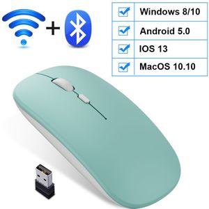 Draadloze Muis Bluetooth Muis Computer Usb Muis Gamer Ergonomisch Stille Mause Oplaadbare Muizen Wireless Optical Voor Pc Laptop
