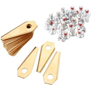 30Pcs Golden Robot Maaier Vervanging Blade Geschikt Voor Indego Maaier Blade Met Schroef Trimmer Accessoires Tuingereedschap