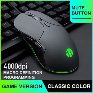 2024 Beroep Bedrade Gaming Muis 6 Knoppen 7200 Dpi Optische Usb Computer Muis Voor Pc Laptop Gamer Muizen Mute Bedrade Muis