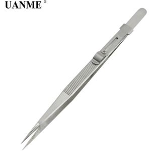 UANME SWDT V-16A 165mm Verstelbare Pincet Rvs Straight Puntige Tip Slide lock Houd Stevig Vast Tang nijptang