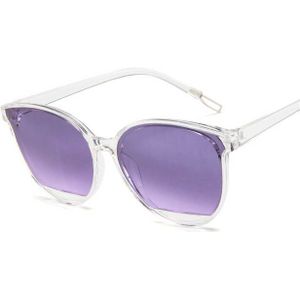 Luxe Zonnebril Vrouwen Vintage Metalen Grote Frame Brillen Spiegel Classoc Oculos De Sol Feminino