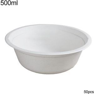 50Pcs Biodegradable Disposable Bowl Restaurant Kitchen Cold Use Container Refrigerator Storage Box Microwaveable