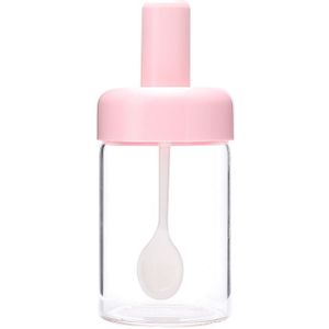 Kruidkruik Borosilicaatglas Kruiden Pot Specerij Opslag Met Lepel/Borstel En Deksel