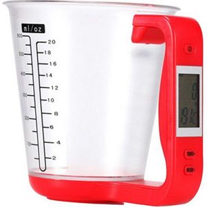 1000G/1G Maatbeker Keukenweegschaal Digitale Beker Weegschaal Elektronische Tool Schaal Met Lcd-scherm Temperatuur Meting cups