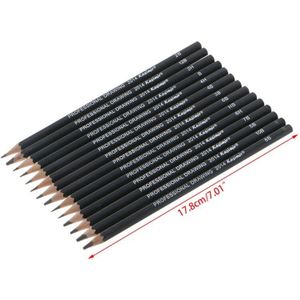 14Pcs Professionele Tekening Schets Potlood Art Kunstenaar Craft Schoolbenodigdheden Set