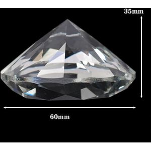 60mm/2.36inch Clear Crystal Diamond Cut Vorm Presse-papiers Kristallen Glas Gem Thuis Display Auto Ornamenten