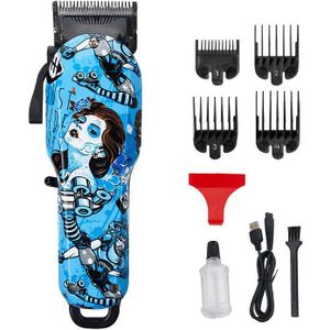 Oplaadbare Graffiti Tondeuse Retro Olie Hoofd Tondeuse Verstelbare Stalen Blad Tondeuse Cordless Tondeuse