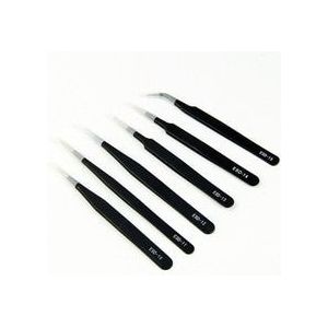 6 stuks Anti-statische Metalen Weerstaat Corrosie Veilige Anti-statische Pincet Onderhoud Gereedschap Waarde Packs Anti-corrosie handgereedschap