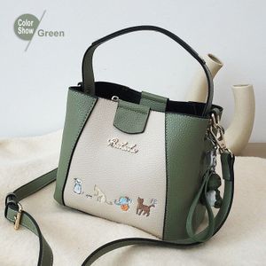 Beibaobao Brand Women's Handbags Luxury Pu Leather Cat embroidery Female Shoulder Bag Ladies Bucket Messenger Bag Sac