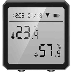 Wifi Temperatuur Vochtigheid Monitor Tuya Slimme Indoor Hygrometer Thermometer Sensor Met Lcd-scherm Ondersteuning Voor Alexa Google