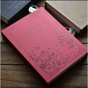 Lock Wachtwoord Dagboek Boeken Notebook Vintage Creatieve Pu Lederen Travel Journal Vrouwen/Mannen Persoonlijke Schetsboek Obn012