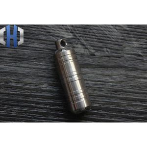 Titanium Legering Pinda Bean Ketting Waterdichte Magazijn Waterdichte Geneeskunde Box Capsule Met Ketting