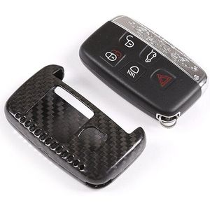 Carbon Fiber Key Shell Afneembare Knop Beschermhoes Voor Land Rover Evoque Freelander 2 Discovery 4