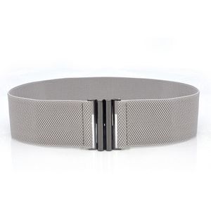 Taille Riem Vrouwen Riem Corset Brede Elastische Jurk Riem Luxe Stretch Elastische Brede Corset Metalen Gesp Tailleband