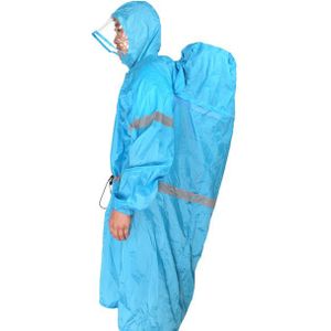 BlueField Outdoor Regenjas Rugzak Cover Een stuk Regenjas Poncho Rain Cape Outdoor Wandelen Camping Jassen Unisex Regenkleding