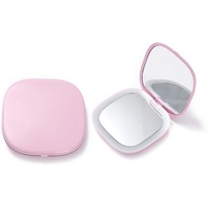 Mini Led Lichtgevende Make-Up Spiegel Ronde Draagbare Vouwen Kleine Spiegel Met Licht Dubbelzijdig Makeup Spiegel