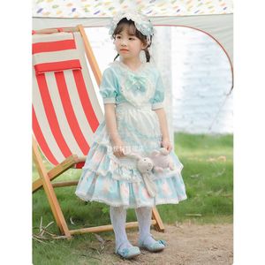 Prinses Thee Party Zoete Lolita Kinderen Jurk Retro Kant Strik Leuke Victoriaanse Kids Jurk Kawaii Meisje Gothic Lolita Op Cos