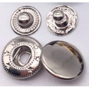50 Set/pak 15Mm Metalen Drukknopen Naaien Knop Drukknoop Bevestigingsmiddelen Naaien Lederen Craft Kleding Tassen Kleding