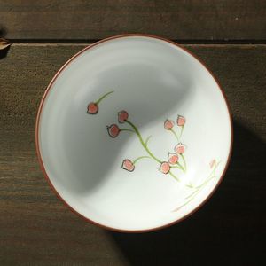 Chinese Stijl Delicate Handgemaakte Kleine Thee Cup Jingdezhen Ruwe Aardewerk Thee Kom Handgeschilderde Lotus Cup