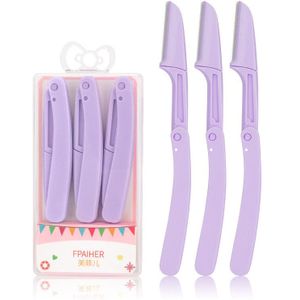 3 Stks/set Roze Facial Wenkbrauw Trimmer Okselhaar Scheermes Schoonheid Gezicht Eye Brow Shaper Scheerapparaat Roestvrijstalen Messen Makeup Tools 4.