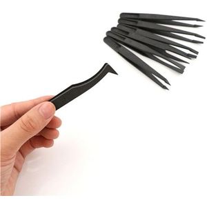 7Pcs Anti-Statische Pincet Horlogemaker Reparatie Tools Uitstekende Hard Plastic Industriële