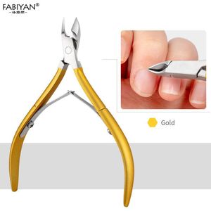 Cuticle Nipper Nail Art Schaar Roestvrij Staal Manicure Pedicure Trimmer Dode Huid Remover Gereedschap Golden/Zwart