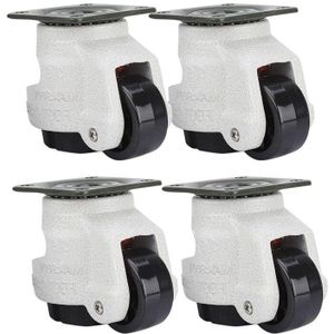 4 Pcs Intrekbare Nivellering Wielen Industriële Machine Swivel Caster Castor Wiel Voor Bureaustoel Trolley 330 Lbs Capaciteit GD-40