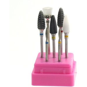 7pcs Frezen Keramische Diamond Rainbow Nagel Boor Set Manicure Elektrische Machine Accessoires Gereedschap Cuticle Verwijderen Braam