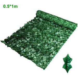 Greenery Muur Uv-bescherming Decoratieve Kunstmatige Omheining Latwerk Indoor Gate Outdoor Tuin Privacy Screen Faux Bladeren Thuis
