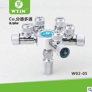 Aquarium W21.8 CO2 rvs aquarium regulator multi-channel shunt naald klep, magneetventiel bubble counter