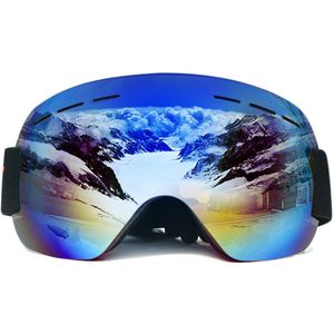 ABS Snowboard Ski Goggles Gear Skiën Sport Volwassen Bril Anti-fog UV Dual Lens