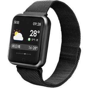 Fitness Armband P68 Smart Horloge IP68 Waterdicht Voor Xiaomi Ios Android Met Hartslagmeter Slimme Band + Oortelefoon