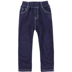 Jongens jeans lente en herfst grote kinderen katoen lange effen kleur jeans
