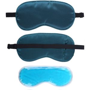 Slaapmasker Oog Dekking Zijde Met Eye Coolingjel Ice Gel Pack Herbruikbare Kralen Koud Warm Therapie Rustgevende Ontspannende