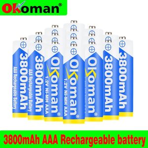 4-20 Pcs Okoman Aaa Batterij 3800 Mah Rechageable Batterij Ni-Mh 1.2 V Aaa Batterij Voor Klokken, muizen, Computrs, Speelgoed Zo Op