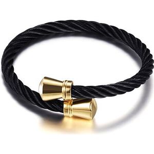 Twee Kleur Stretch Kabel Mesh Chain Armbanden Armbanden Voor Vrouwen Roestvrij Stalen Sieraden