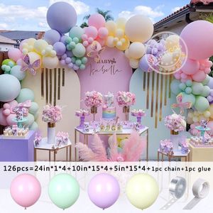 126/182Pcs Multicolor Macaron Pastel Ballon Slinger Rainbow Latex Ballonnen Air Globos Verjaardagsfeestje Bruiloft Baby Shower Decor