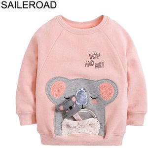 Saileroad Baby Meisjes Sweatshirts Dier Luiaard Applique Kinderkleding Voor Kinderen Kleding Herfst Baby Meisjes Hooded
