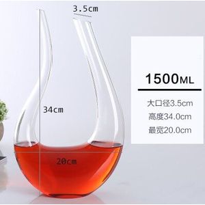 Grote Handgemaakte Transparant Glas Kristal Rode Wijn Decanter Karaf Glazen Fles Jug Beluchter Voor Familie Bar Wijn Accessoires