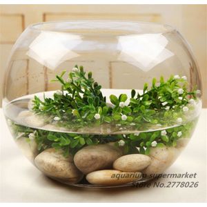 1 stks Ronde Clear Glazen Aquarium Hydrocultuur Vlezige Micro Landschap Glas Fles Plant Container Huishoudelijke Woonkamer Decoratie