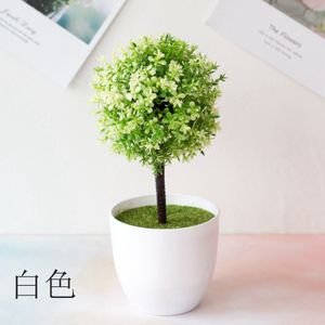 Kunstgras Bal Kleine Boom Ingemaakte Bonsai Plastic Groene Planten Nep Bloem Ingemaakte Bonsai Desktop Woonkamer Decoratie