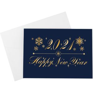 Stobok 30 Stuks Gelukkig Nieuwjaar Kaarten Met Enveloppen Wit Karton Zegen Kaarten Blanco Wenskaarten Met Envelop